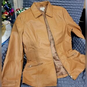 Together Camel Leather Jacket
